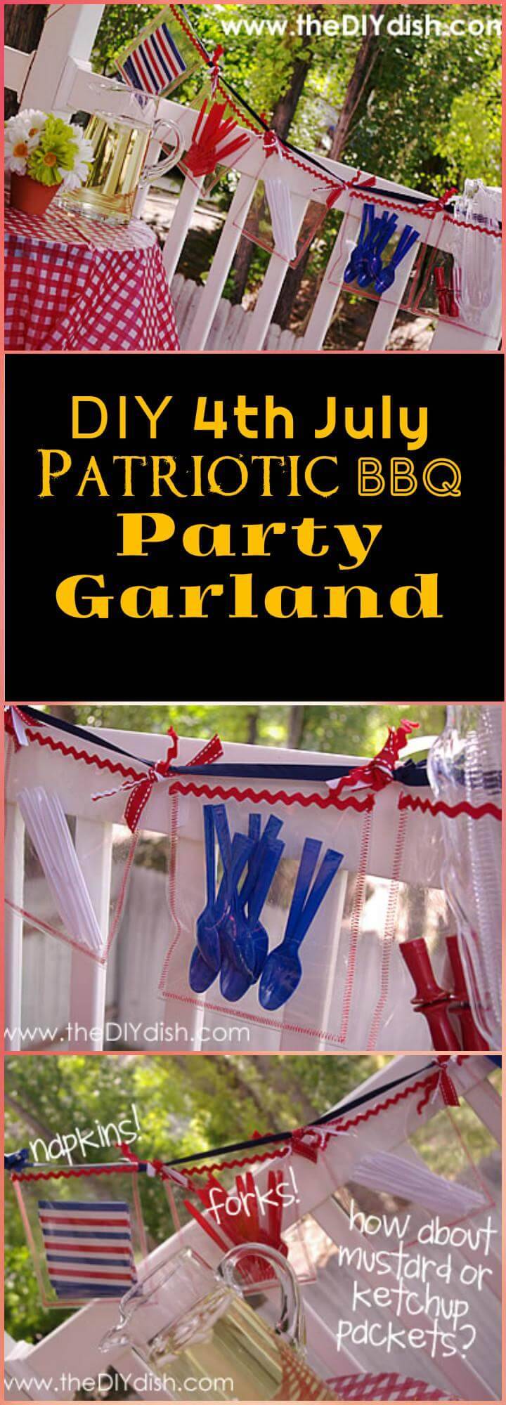 DIY 4th of July Patriotic BBQ Party Garland